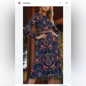 Lulu’s “Garden Splendor” Navy Floral Dress